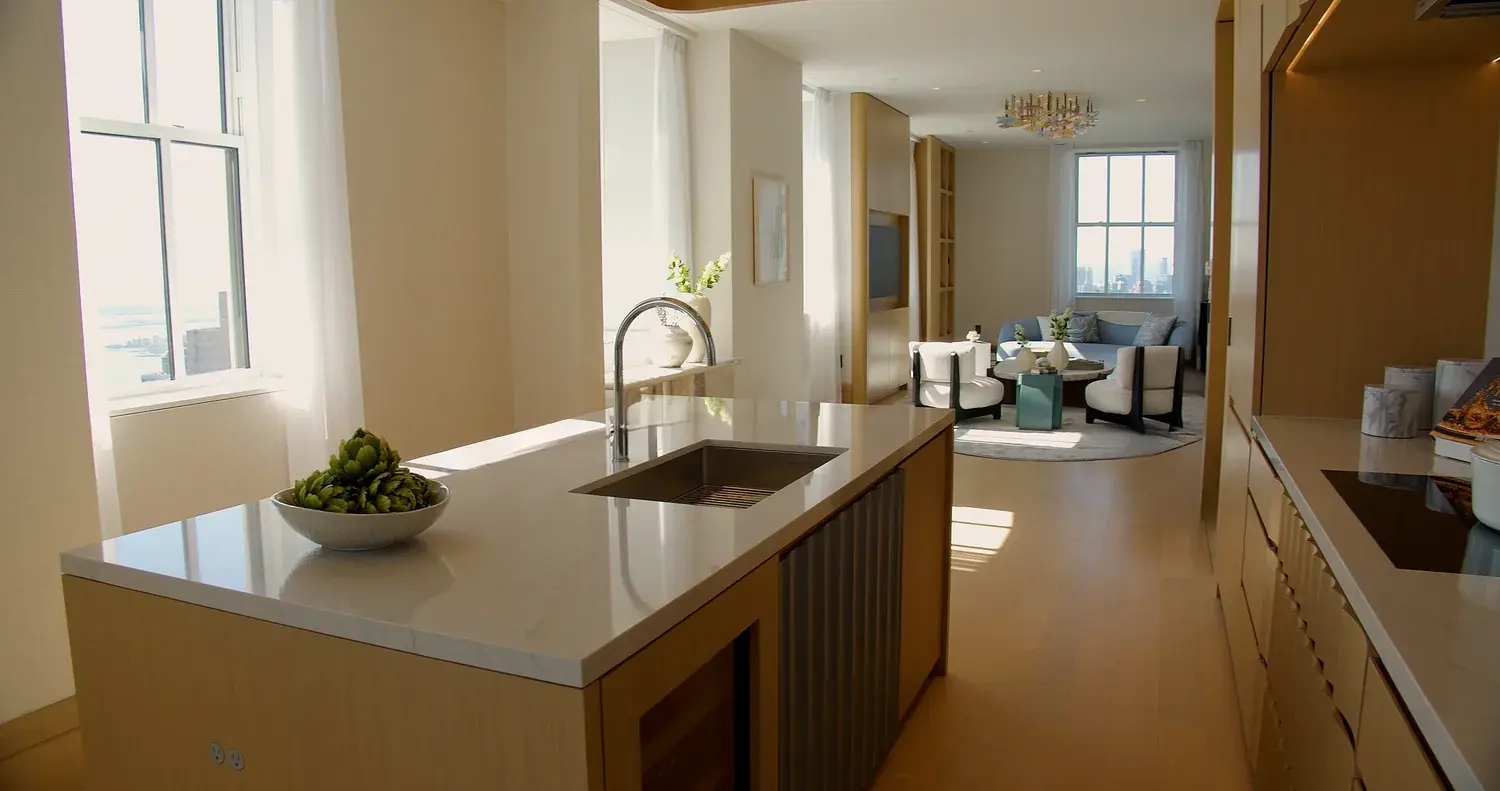 Completed hardwood flooring in a New York residence