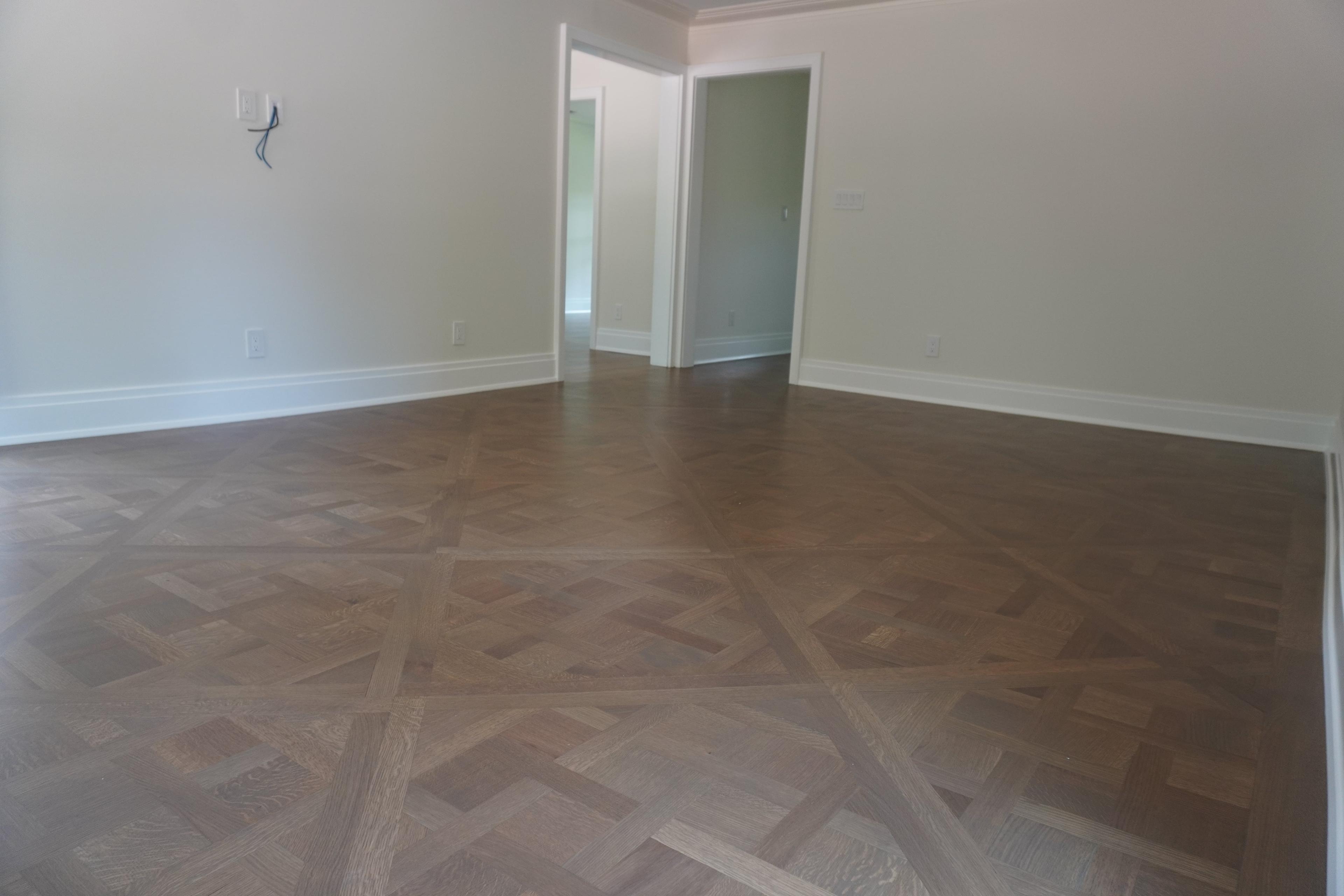 Decorative parquet floor at Twix hills Rd